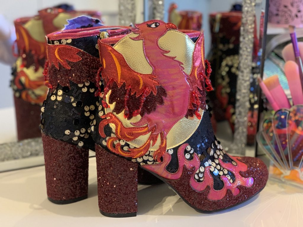 Irregular Choice shoes boots Arise Phoenix Harry Potter Flames