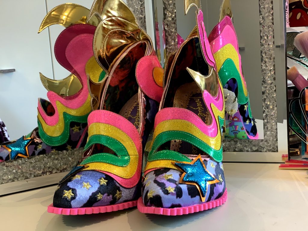 Irregular Choice Galactic Thunder character heel thunder bolt space shoe rainbow moon