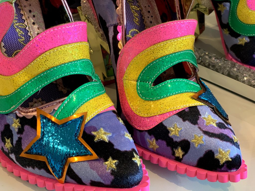 Irregular Choice Galactic Thunder character heel thunder bolt space shoe rainbow moon