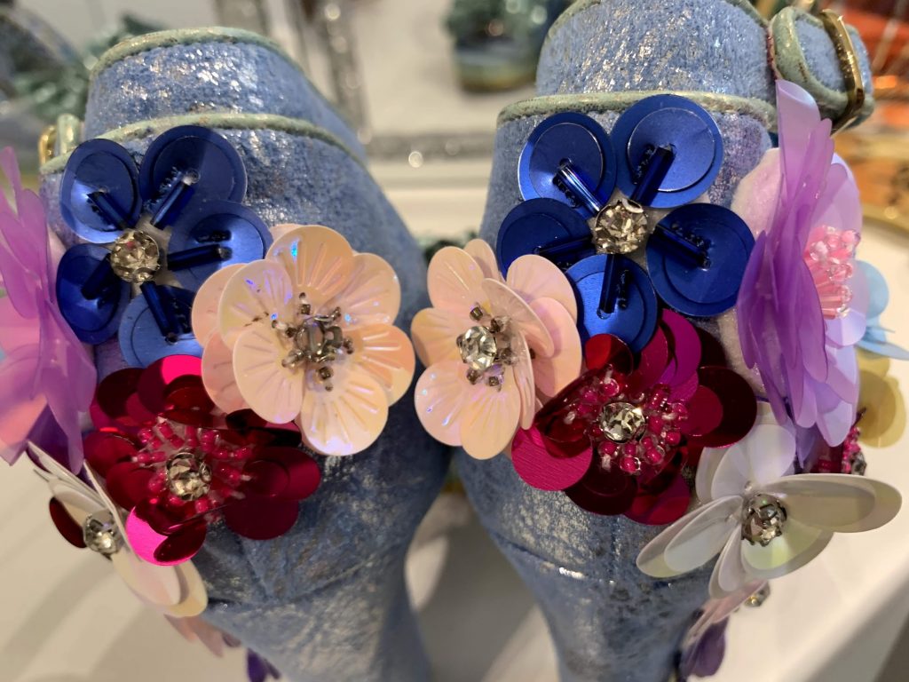 Irregular Choice Spring Forward Blue Platform Sandal Shoe Open Toe Flower