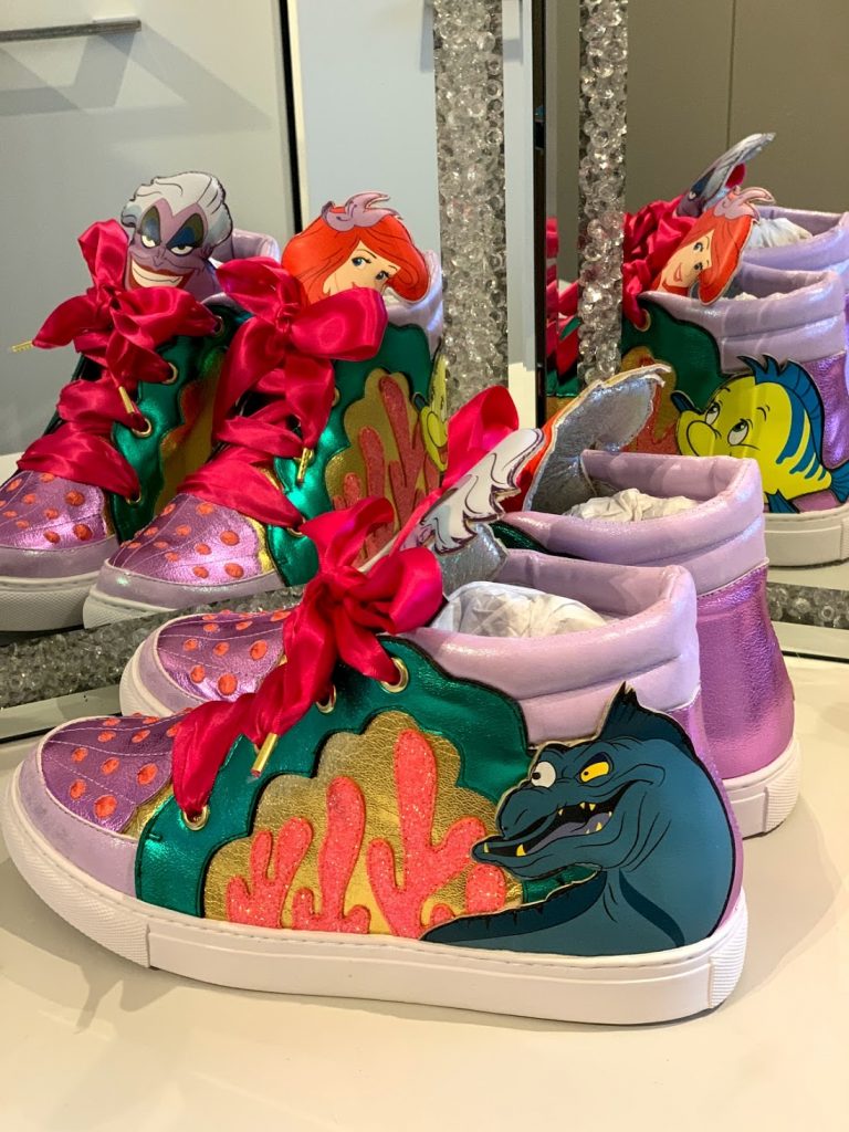 Irregular Choice Wave Rider Disney Little Mermaid Aerial Ursula Flounder trainers high tops shoes review