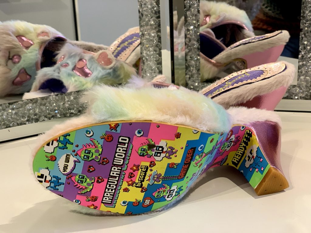 Irregular Choice Wiggle Bear fluffy bear sandal open toe shoes