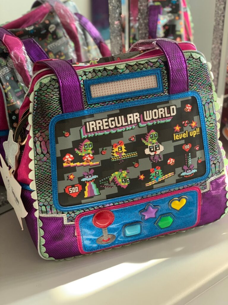 Irregular Choice Wowcade bag scrolling text technology gaming 80s retro review