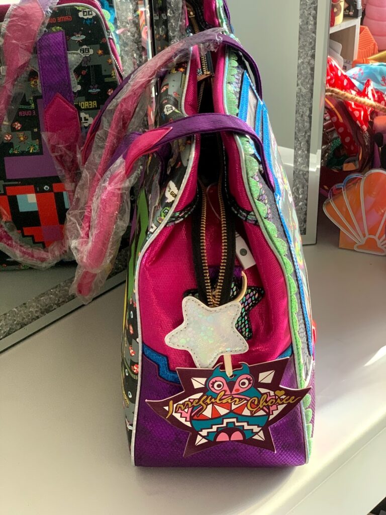 Irregular Choice Wowcade bag scrolling text technology gaming 80s retro review