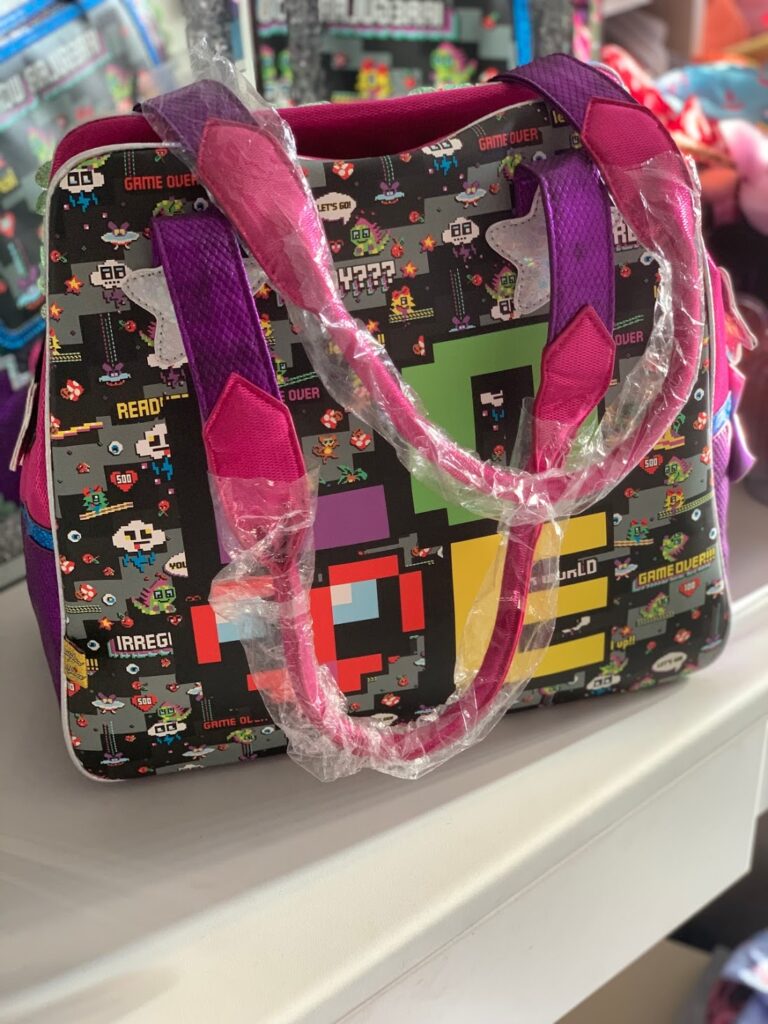 Irregular Choice Wowcade bag scrolling text technology gaming 80s retro review