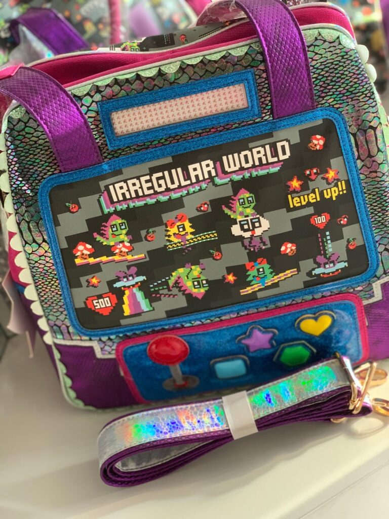 Irregular Choice Wowcade bag scrolling text technology gaming 80s retro review